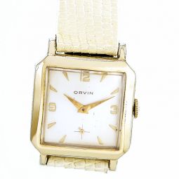 VINTAGE ORVIN WATCH C1960S | SQUARE YELLOW GOLD PLATED CASE
